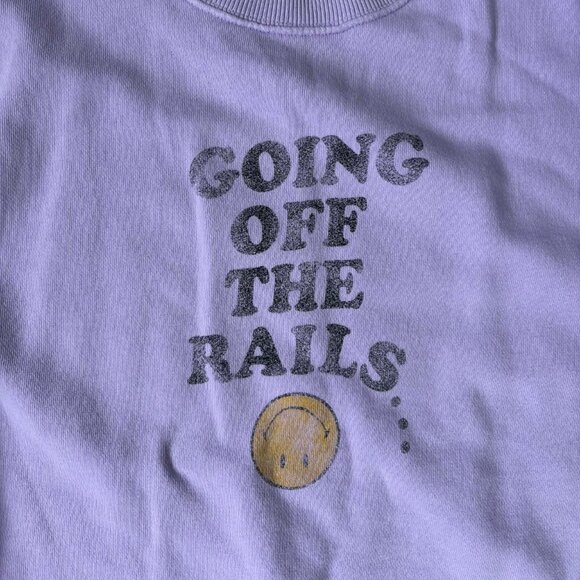 Aerie Chill Crew "Going off the Rails" oversized sweatshirt - size small - Picture 6 of 6